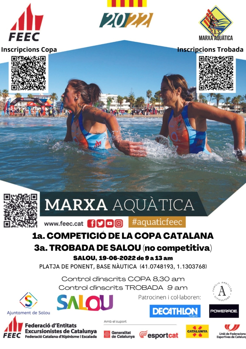 3A TROBADA MARXA AQUÀTICA DE SALOU - CIRCUIT CATALÀ DE MARXA AQUÀTICA - Inscriu-te