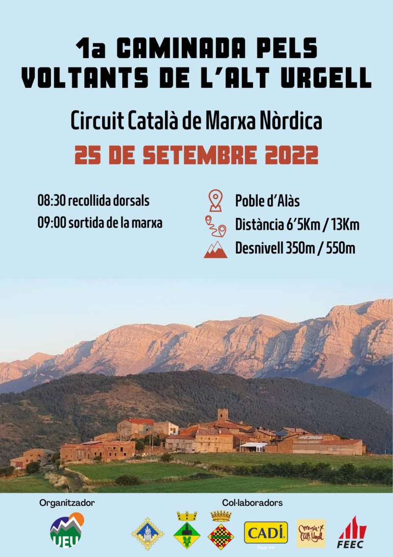 1A CAMINADA PELS VOLTANTS DE L'ALT URGELL - Inscriu-te