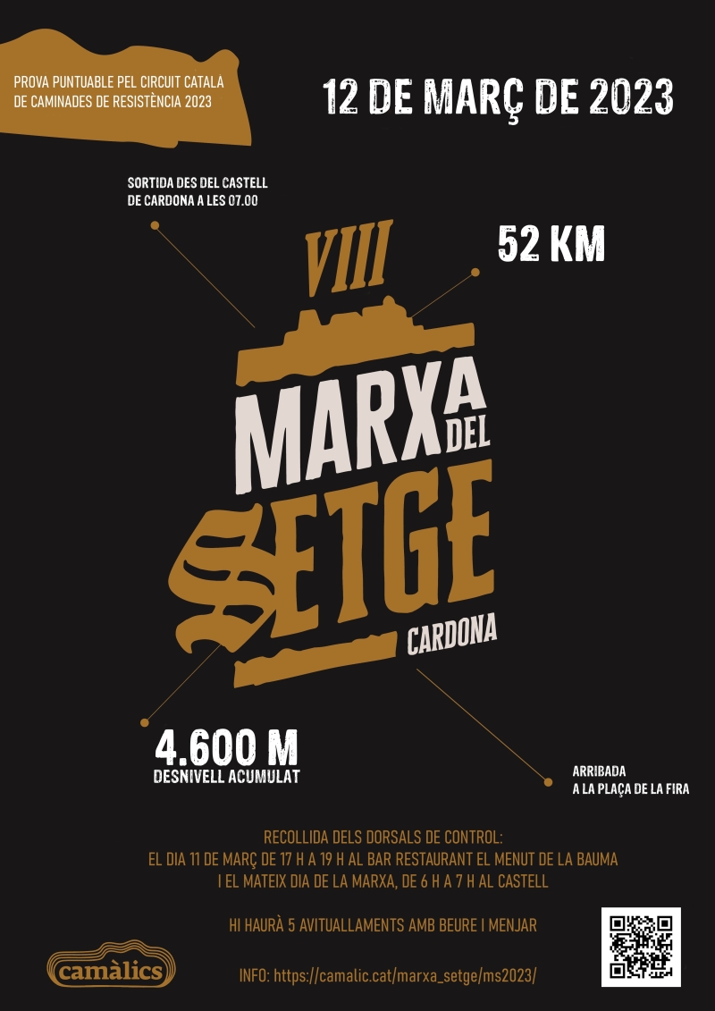 8A MARXA DEL SETGE DE CARDONA - Inscriu-te