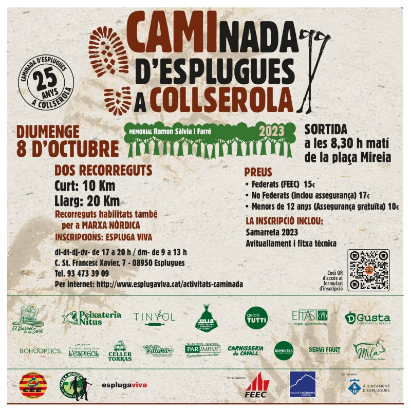 CAMINADA D'ESPLUGUES A COLLSEROLA - Inscriu-te