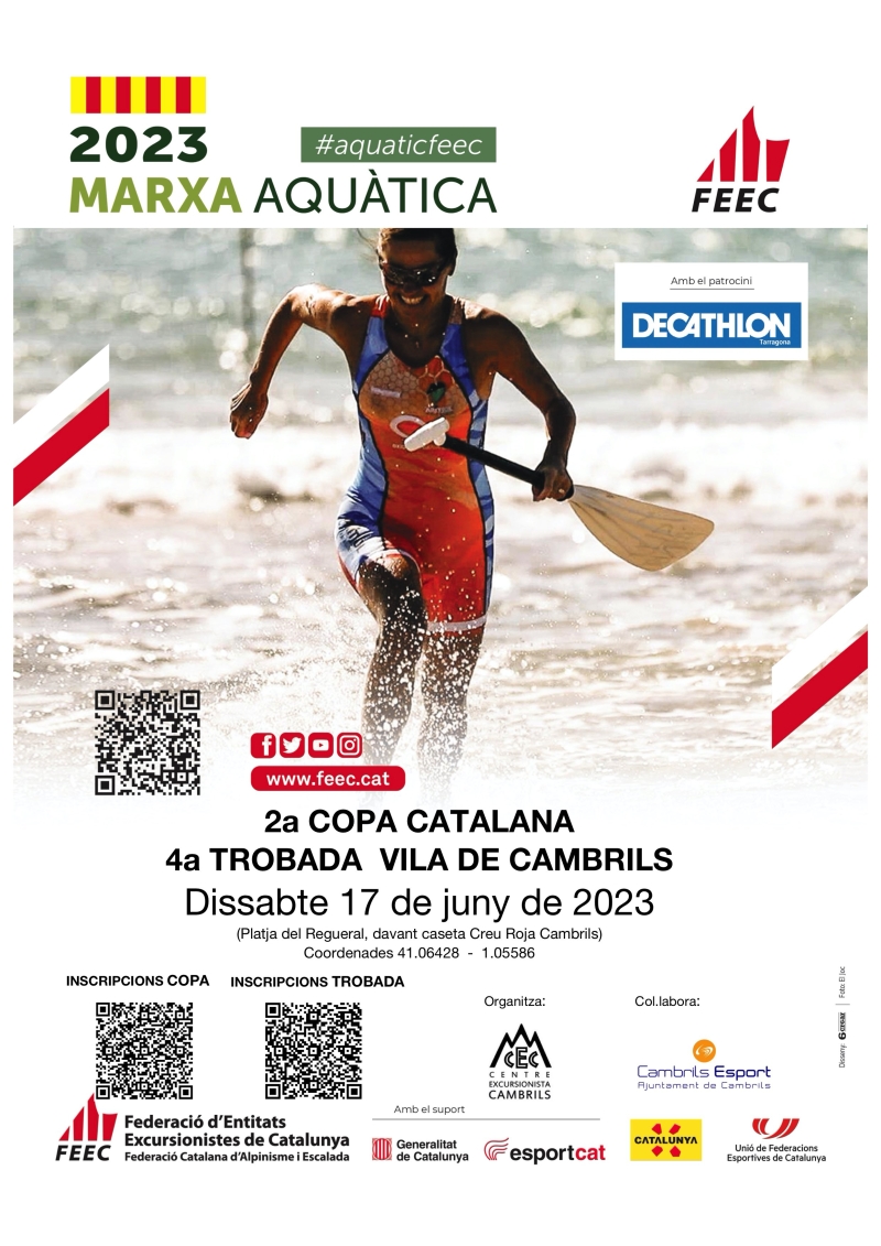 2A COPA DE CATALUNYA DE MARXA AQUÀTICA VILA DE CAMBRILS - Inscriu-te