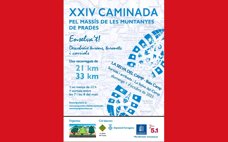 XXIV CAMINADA PEL MASSÍS DE LES MUNTANYES DE PRADES - LA SELVA DEL CAMP - BAIX CAMP - Inscriu-te