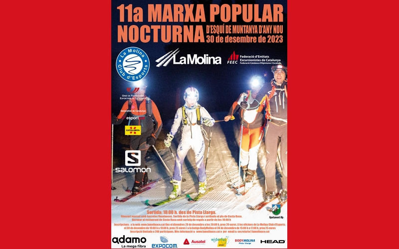 MARXA POPULAR NOCTURNA D'ESQUÍ DE MUNTANYA D'ANY NOU - Inscriu-te