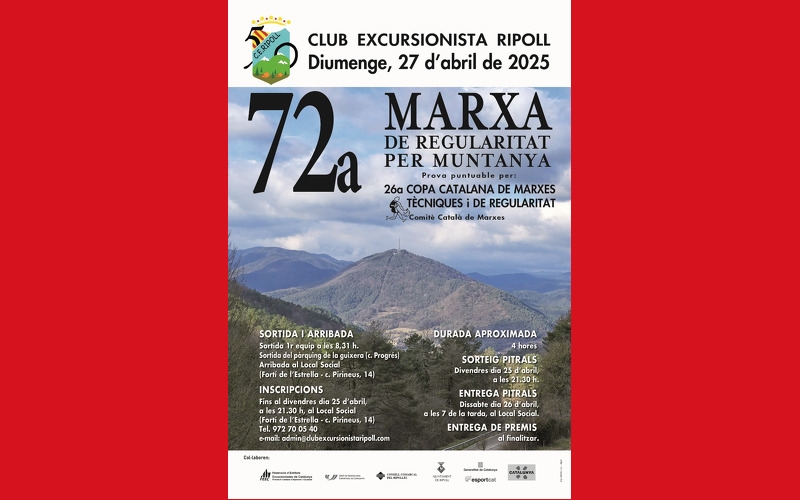 72A MARXA DE REGULARITAT PER MUNTANYA - Inscriu-te