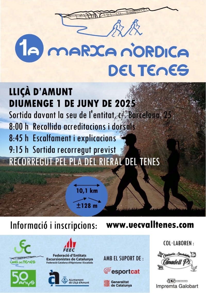 1A. MARXA NÒRDICA DEL TENES 2025 - Inscriu-te