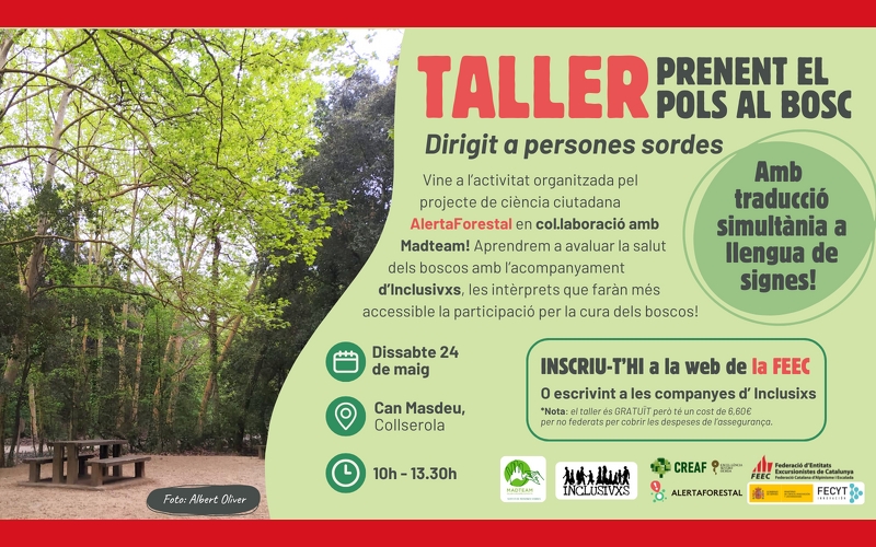 TALLER ALERTA FORESTAL: PRENENT EL POLS AL BOSC - Inscriu-te