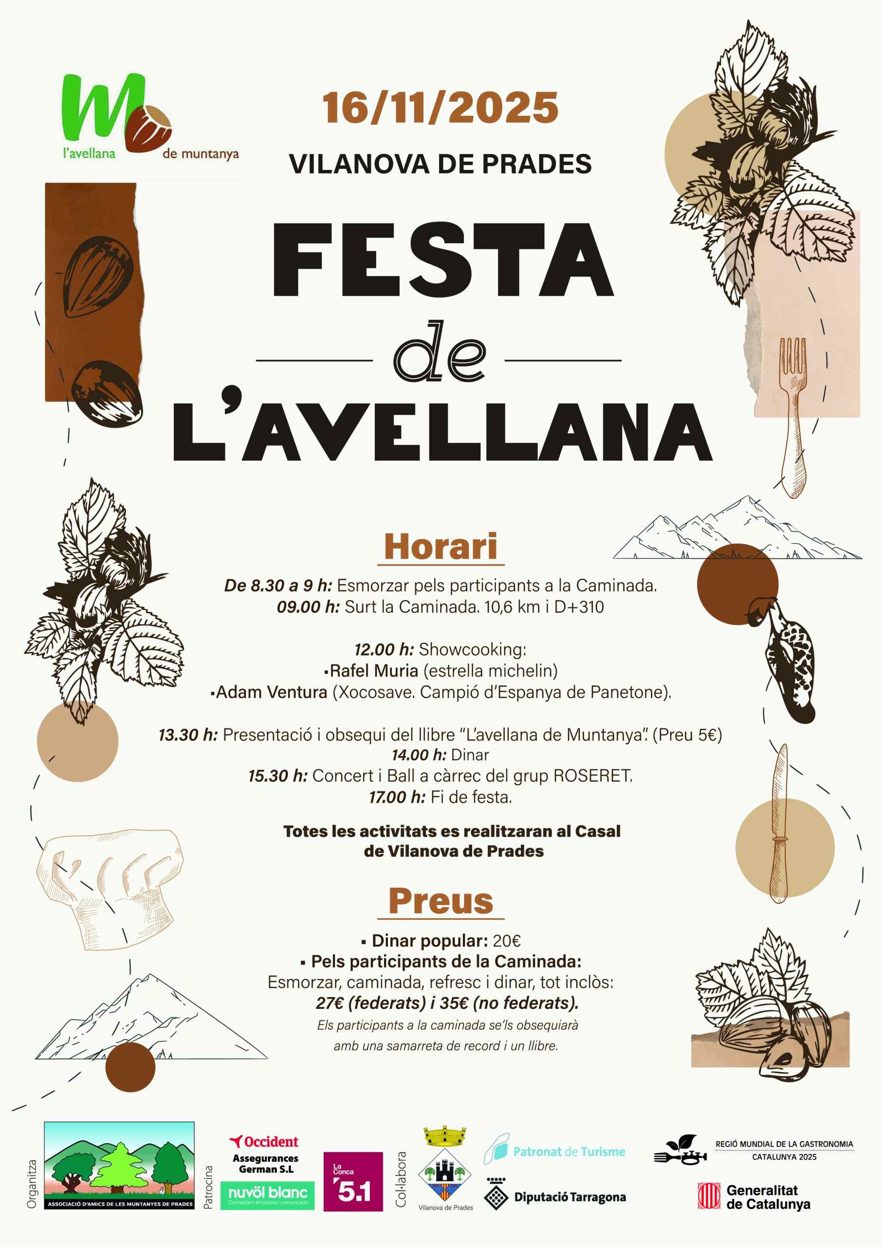 V CAMINADA PELS CONREUS D'AVELLANA A MUNTANYA - Inscriu-te