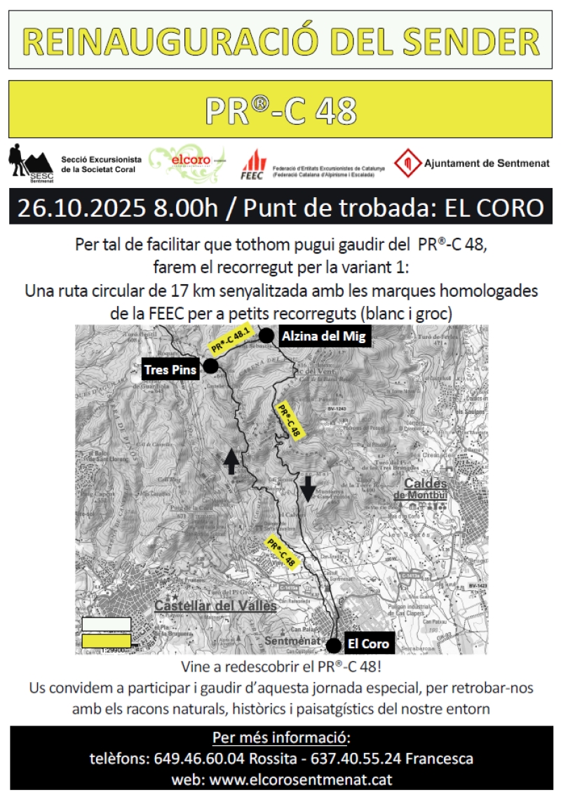 REINAGURACIÓ SENDER PR®-C48 - Inscriu-te