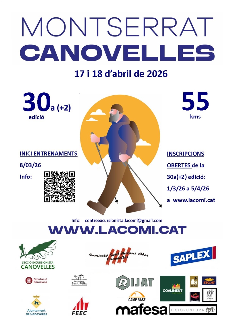 30A(+2) MARXA MONTSERRAT-CANOVELLES - Inscriu-te