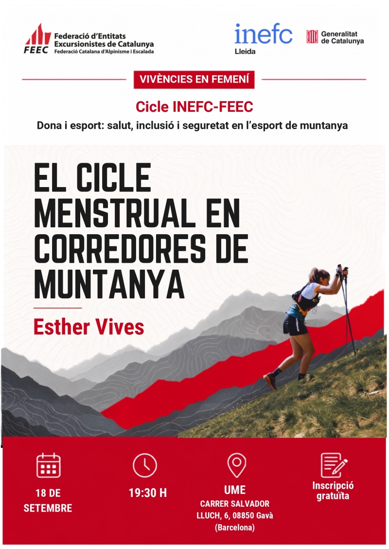 VIVÈNCIES EN FEMENÍ - EL CICLE MENSTRUAL EN CORREDORES DE MUNTANYA - Inscriu-te