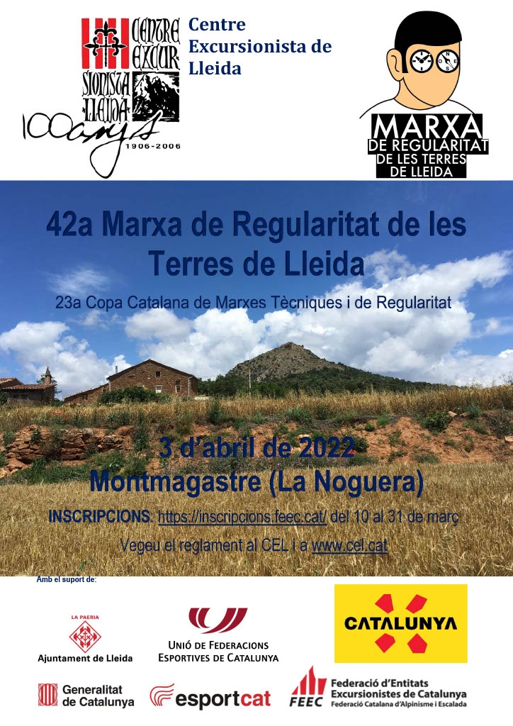42A MARXA DE REGULARITAT DE LES TERRES DE LLEIDA - Inscriu-te
