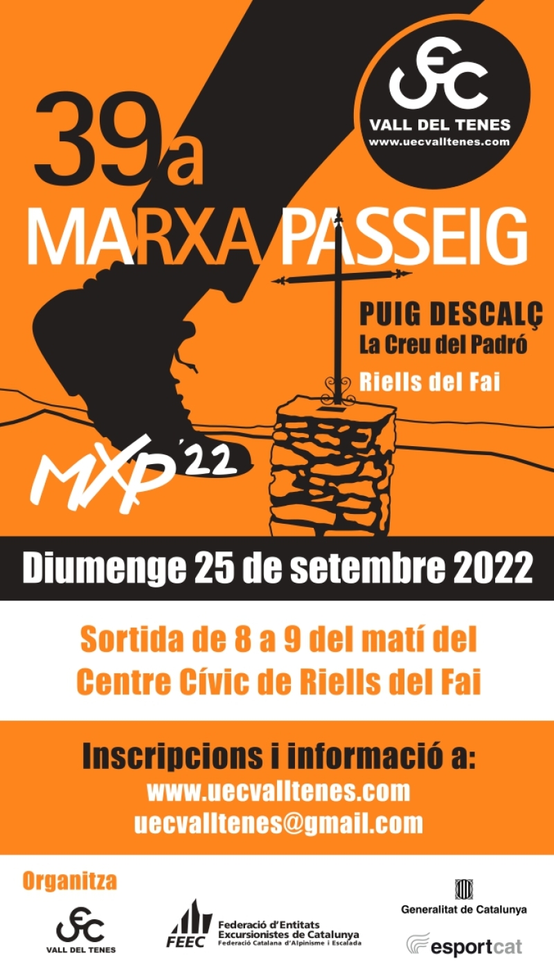 39A MARXA PASSEIG PUIG DESCALÇ, LA CREU DEL PADRÓ, RIELLS DEL FAI - 2022 - Inscriu-te 39A MARXA PASSEIG PUIG DESCALÇ, LA CREU DEL PADRÓ, RIELLS DEL FAI - 2022 - Inscriu-te