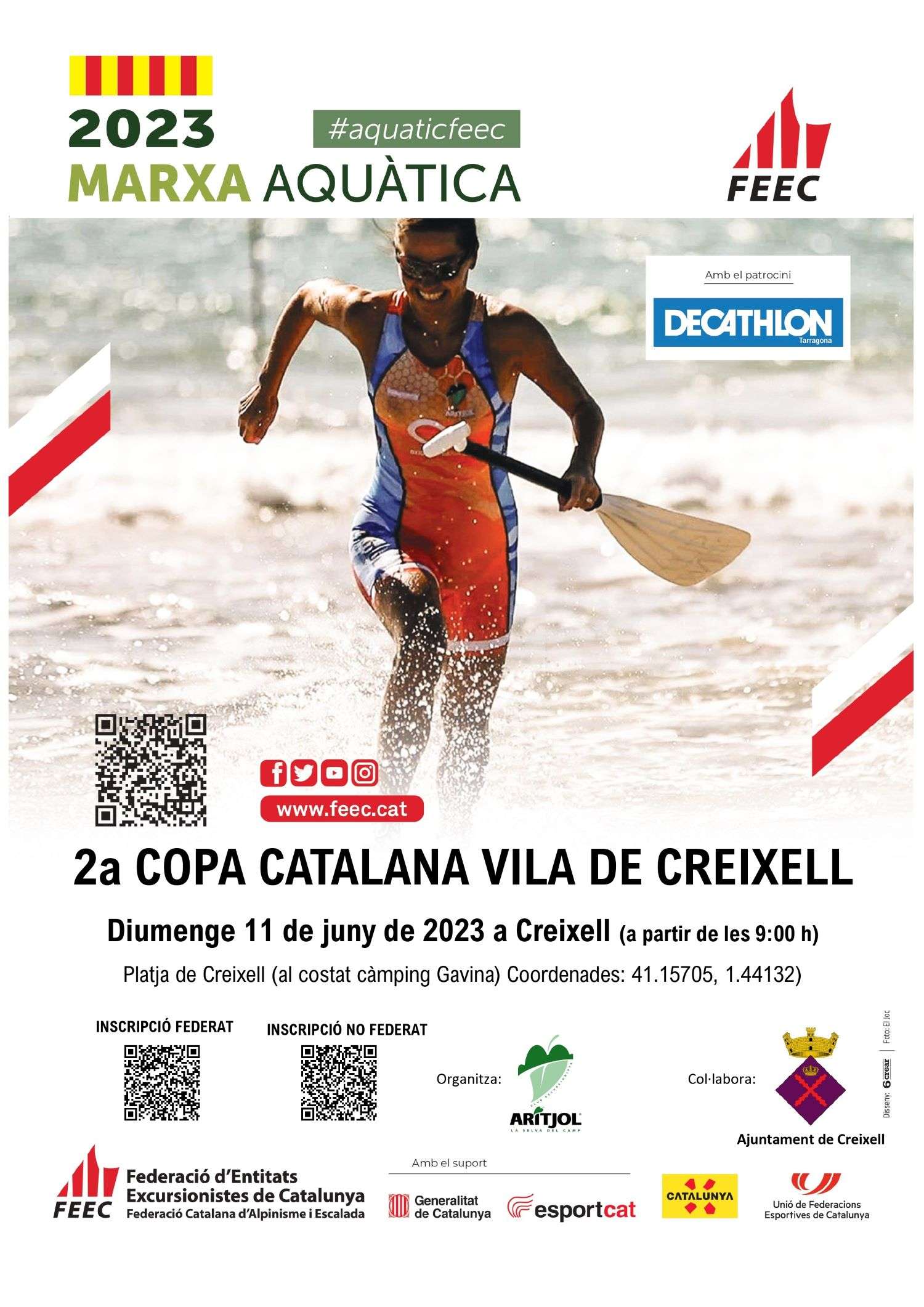 2A COPA DE CATALUNYA DE MARXA AQUÀTICA VILA DE CREIXELL - Inscriu-te 2A COPA DE CATALUNYA DE MARXA AQUÀTICA VILA DE CREIXELL - Inscriu-te